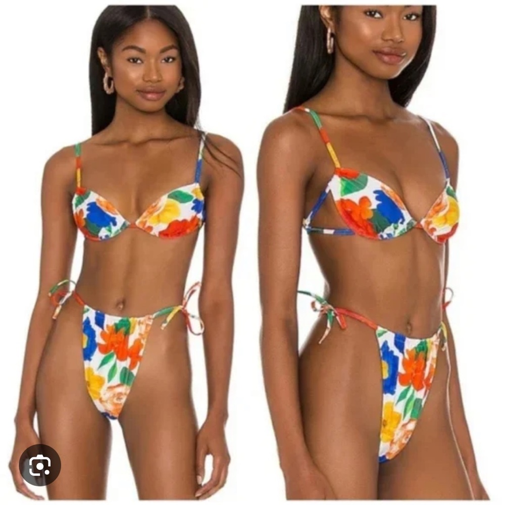 Colorful Floral Womens Bikini Bottoms